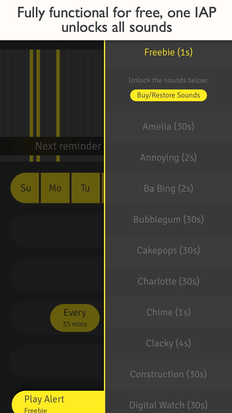 sound picker screen (app store version)